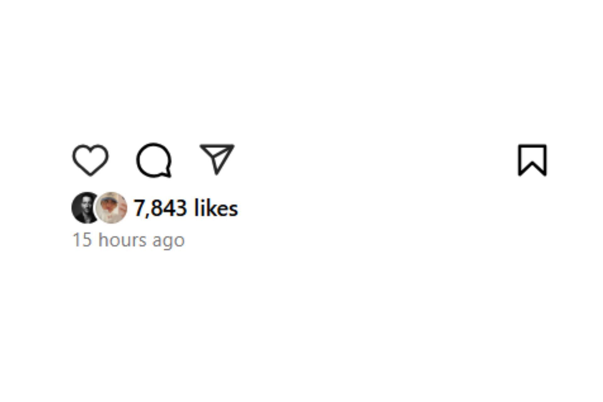 Snapshot of Lando Norris's girlfriend liking Heidi Berger's post...(Credits-Instagram/@heidiberger_)